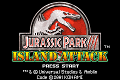 Jurassic Park III - Island Attack Title Screen
